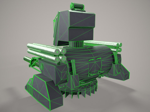 War Ship Cannon Pantsir-M 3D Model
