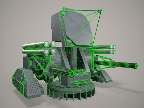 War Ship Cannon Pantsir-M 3D Model