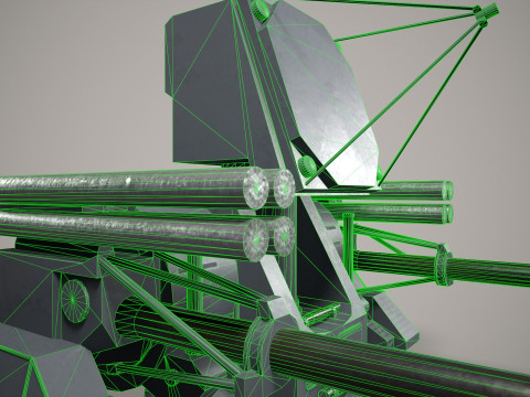 War Ship Cannon Pantsir-M 3D Model