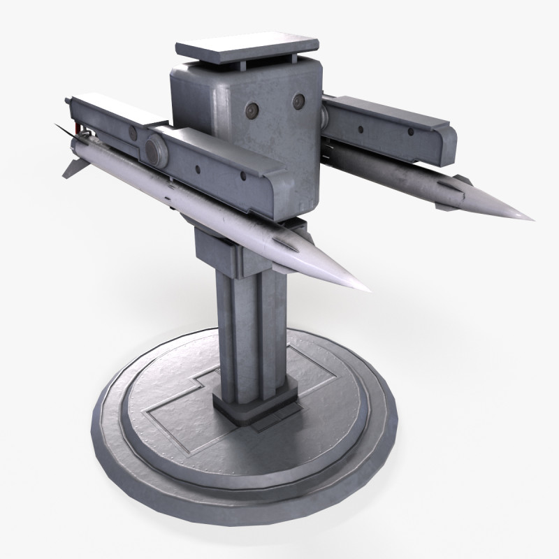 Warship Weapon System OSA-MA Modello 3D .c4d .max .obj .3ds .fbx .stl .blend 