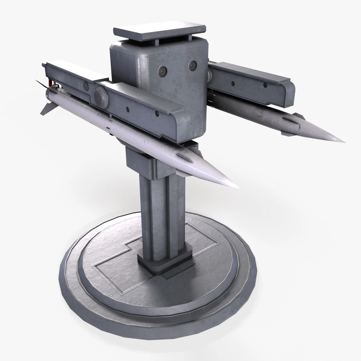 Warship Weapon System OSA-MA 3D Model .c4d .max .obj .3ds .fbx .stl .blend