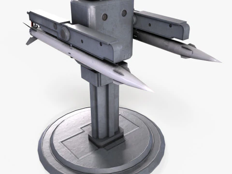 Sistema d'arma per navi da guerra OSA-MA Modello 3D