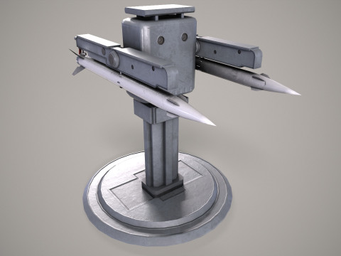 Warship Weapon System OSA-MA Modello 3D