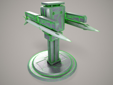 Warship Weapon System OSA-MA Modello 3D