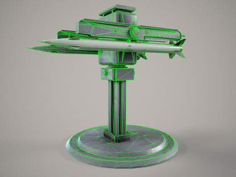 Warship Weapon System OSA-MA Modello 3D
