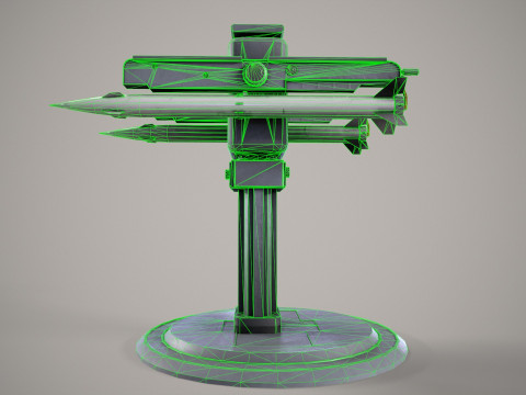 Warship Weapon System OSA-MA Modello 3D