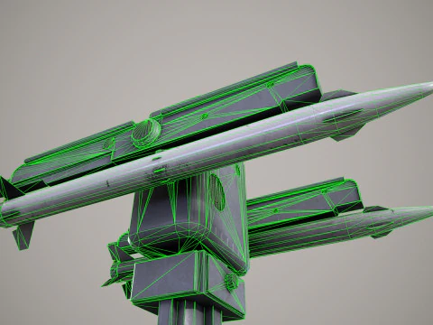 Warship Weapon System OSA-MA 3D Model