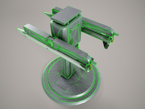 Warship Weapon System OSA-MA Modello 3D
