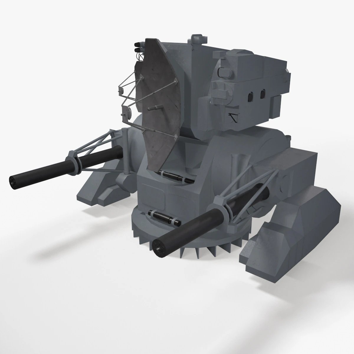 Warship Weapon System Kortik 3D Model .c4d .max .obj .3ds .fbx .stl .blend