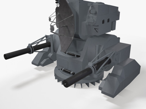 Warship Weapon System Kortik Model 3D