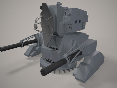 Warship Weapon System Kortik Modello 3D