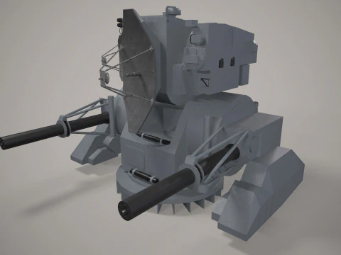 Warship Weapon System Kortik 3D Model
