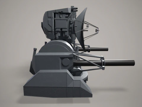 Warship Weapon System Kortik 3D Model