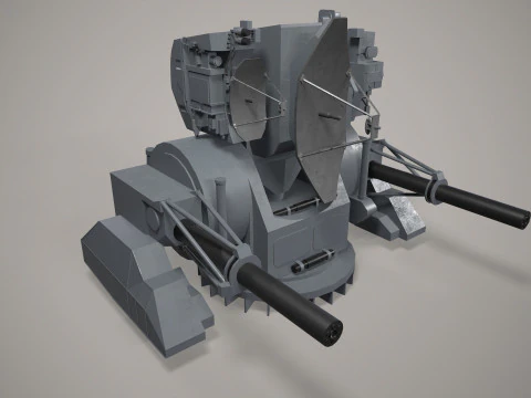 Warship Weapon System Kortik 3D Model
