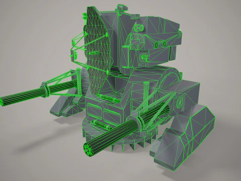 Warship Weapon System Kortik 3D Model