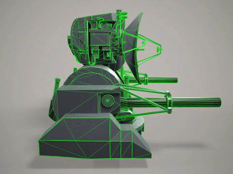 Warship Weapon System Kortik 3D Model