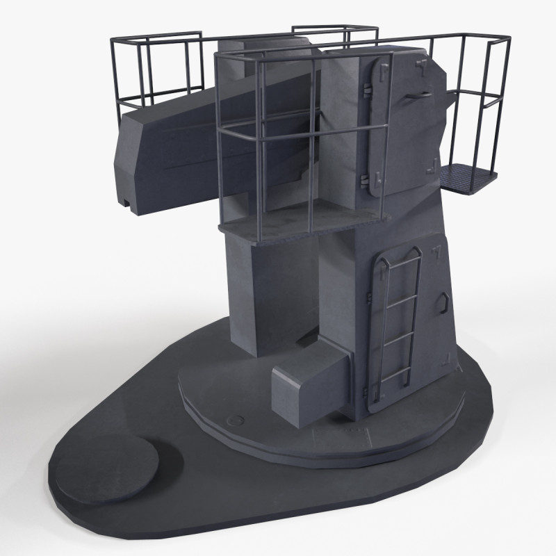 Warship Weapon System Uragan 3D 模型 .c4d .max .obj .3ds .fbx .stl .blend 