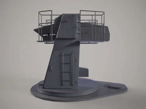 Warship Weapon System Uragan 3D Model