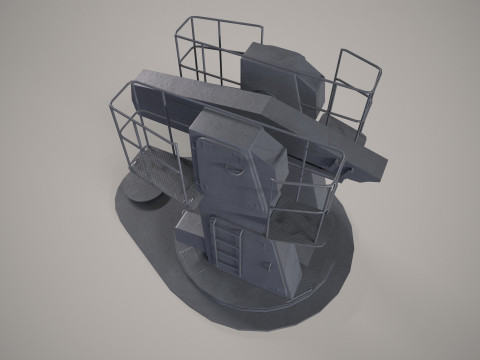 Warship Weapon System Uragan 3D 模型