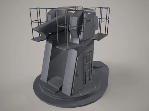 Warship Weapon System Uragan 3D Model