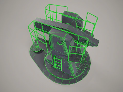 Warship Weapon System Uragan 3D Model