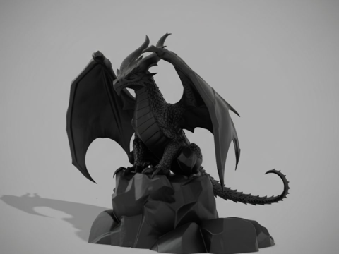Dragon Guardian Statue 3D Print Model