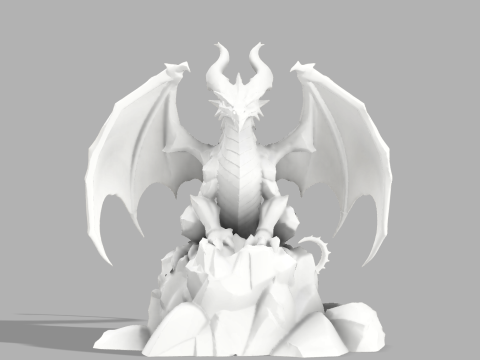 Dragon Guardian Statue 3D Baskı Modeli