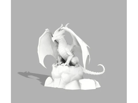 Dragon Guardian Statue 3D Print Model