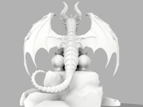Dragon Guardian Statue 3D Print Model