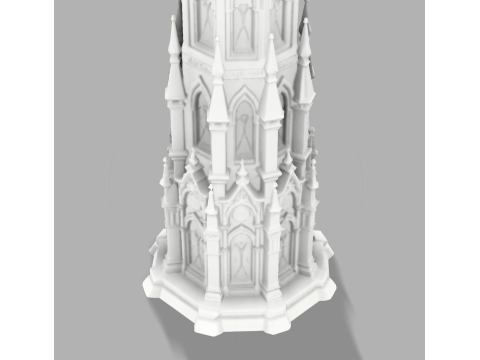 Gothic Candle Tower Sentinel 3D Print Model