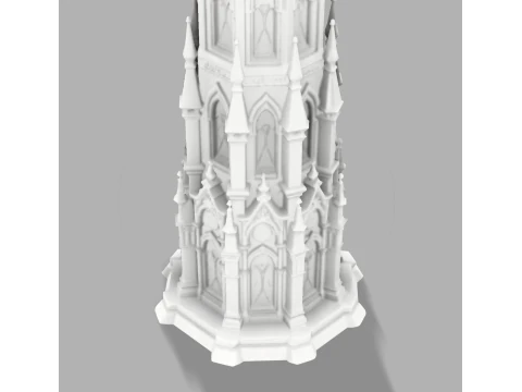 Gothic Candle Tower Sentinel 3D Print Model