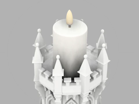 Gothic Candle Tower Sentinel 3D Print Model