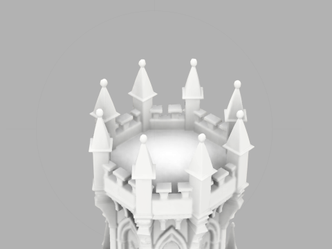Gothic Candle Tower Sentinel 3D Print Model
