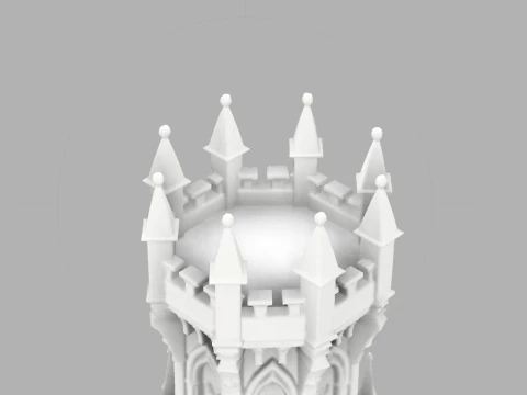 Gothic Candle Tower Sentinel 3D Print Model