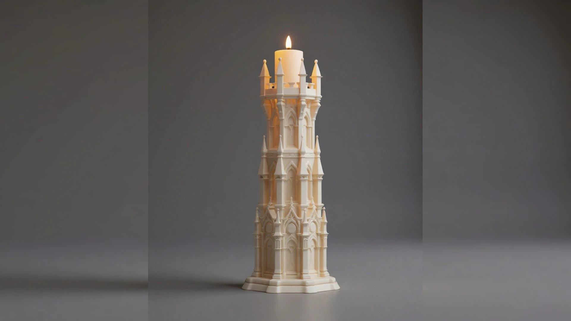 Gothic Candle Tower Sentinel 3D Print Model .c4d .max .obj .3ds .fbx .stl .blend 