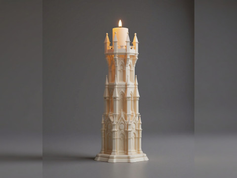 Gothic Candle Tower Sentinel Modelo de Impressão 3D