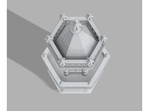 Gothic Candle Tower Keep 3D Print Model