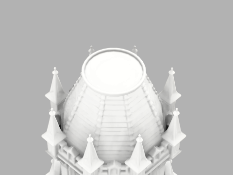 Gothic Candle Tower Bastion 3D Druckmodell
