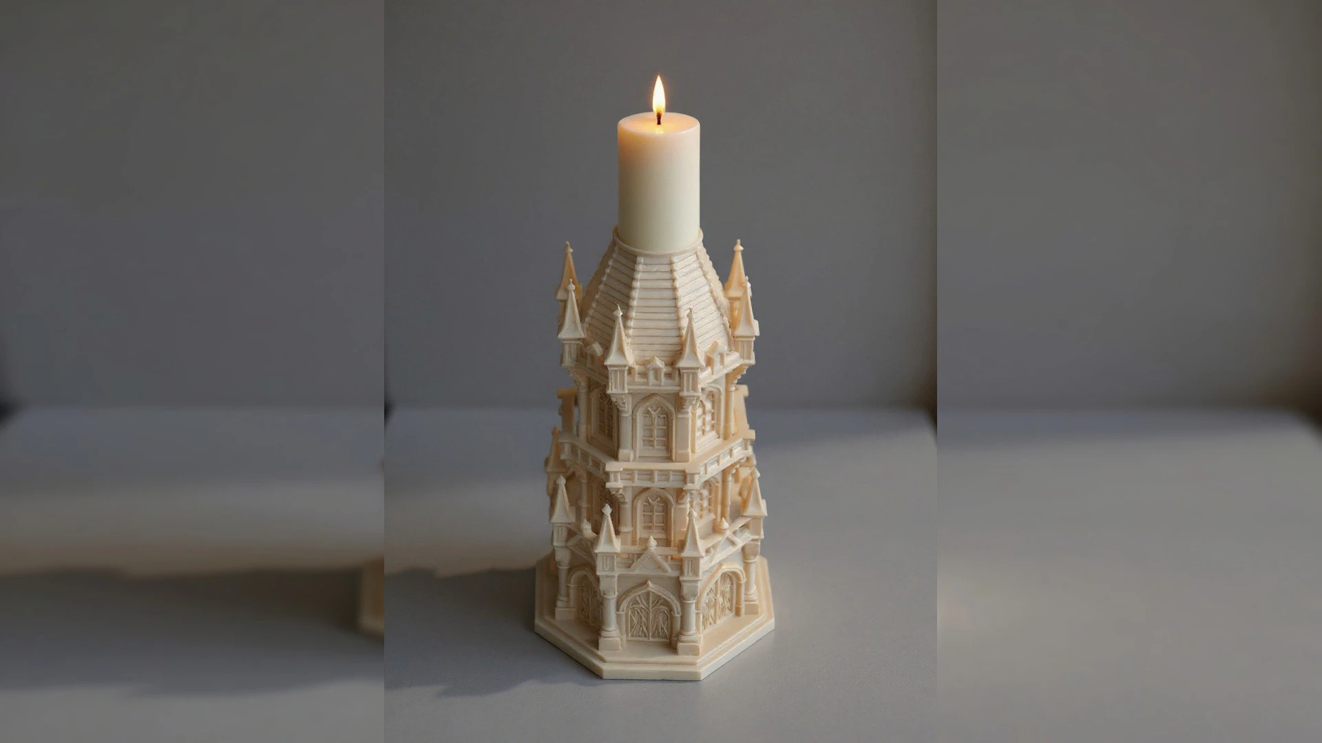 Gothic Candle Tower Bastion 3D Print Model .c4d .max .obj .3ds .fbx .stl .blend
