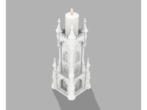 Gothic Candle Tower Moonspire 3D 프린트 모델