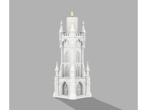 Gothic Candle Tower Moonspire 3D Print Model