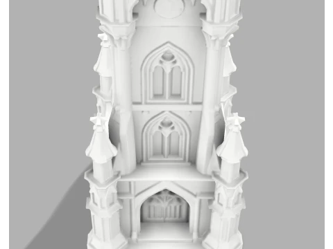 Gothic Candle Tower Moonspire 3D Print Model