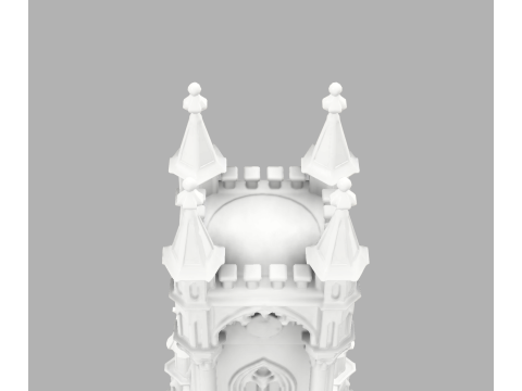Gothic Candle Tower Moonspire 3D 프린트 모델