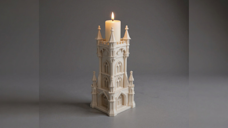 Gothic Candle Tower Moonspire 3D 프린트 모델 .c4d .max .obj .3ds .fbx .stl .blend