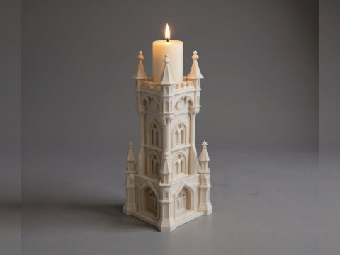 Gothic Candle Tower Moonspire 3D 프린트 모델