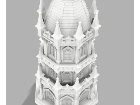 Complete Gothic Castle Set - 4 Towers Dragon 3D Print Model