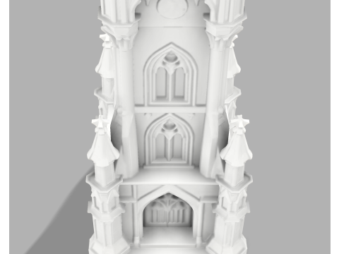 Complete Gothic Castle Set - 4 Towers Dragon 3D 프린트 모델