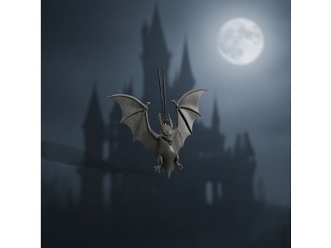 Hanging Bat Ornament - Spooky Miniature 3Dプリントモデル