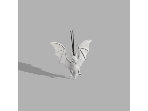 Hanging Bat Ornament - Spooky Miniature 3D 打印模型