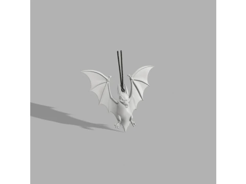 Hanging Bat Ornament - Spooky Miniature 3D Print Model